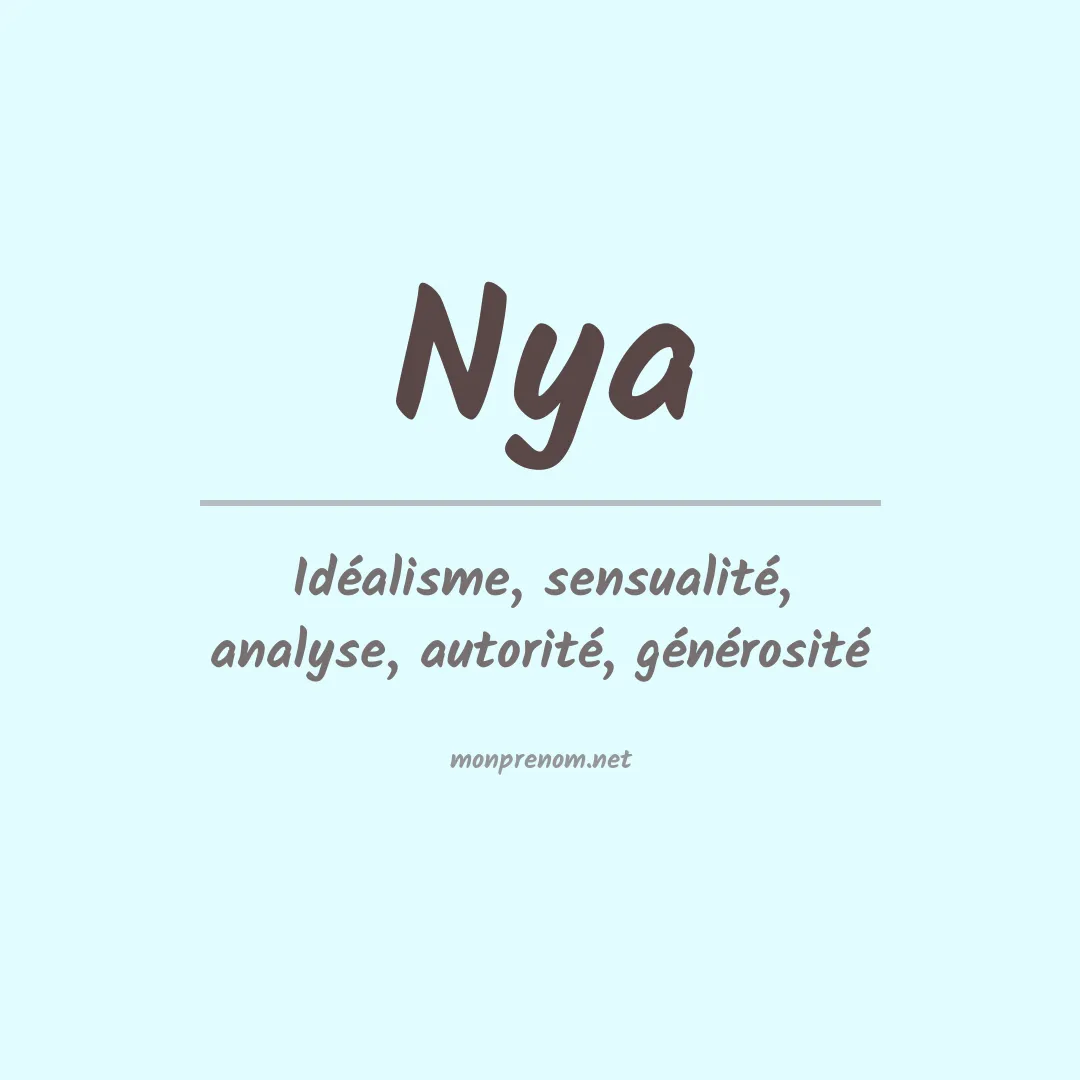 Signification du prénom Nya