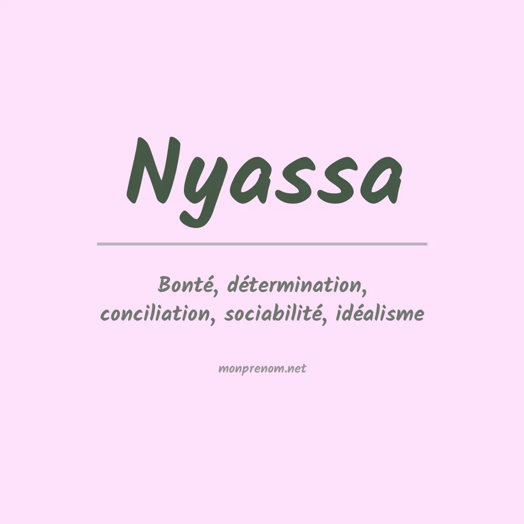 Signification du prénom Nyassa