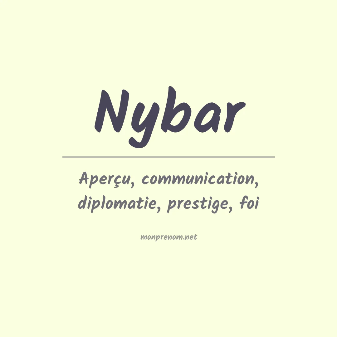 Signification du prénom Nybar