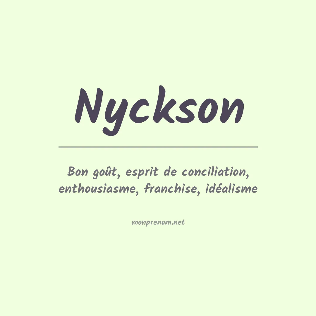 Prénom Nyckson