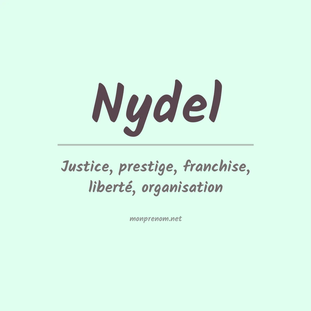 Signification du prénom Nydel