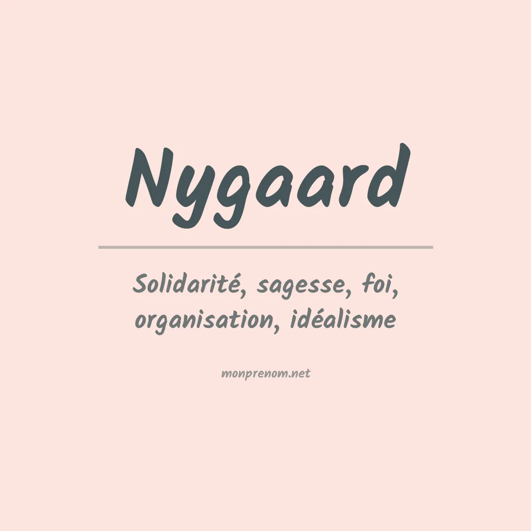 Signification du prénom Nygaard