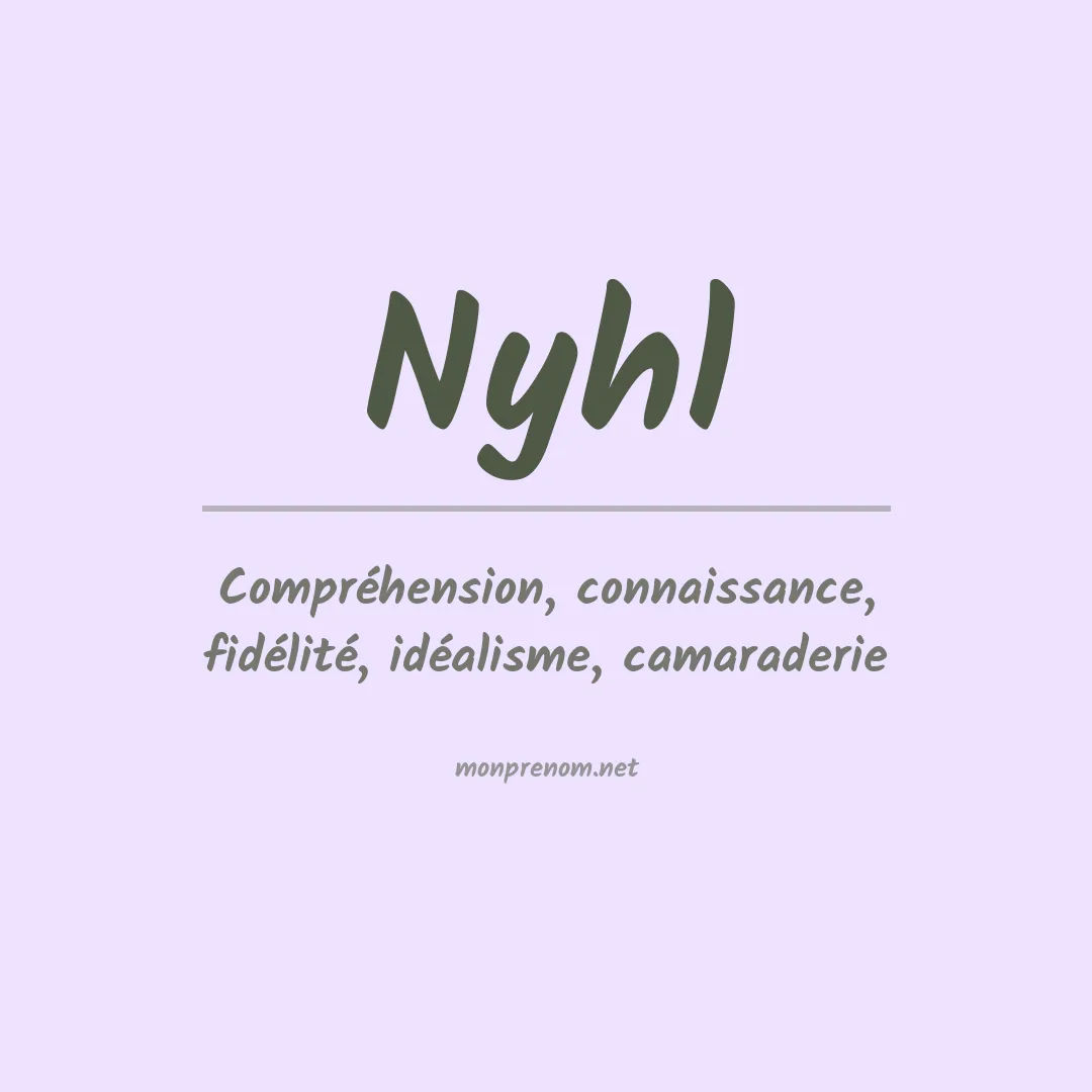 Signification du prénom Nyhl