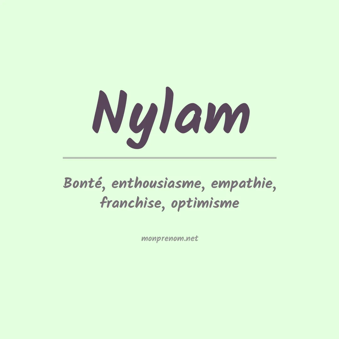 Signification du prénom Nylam
