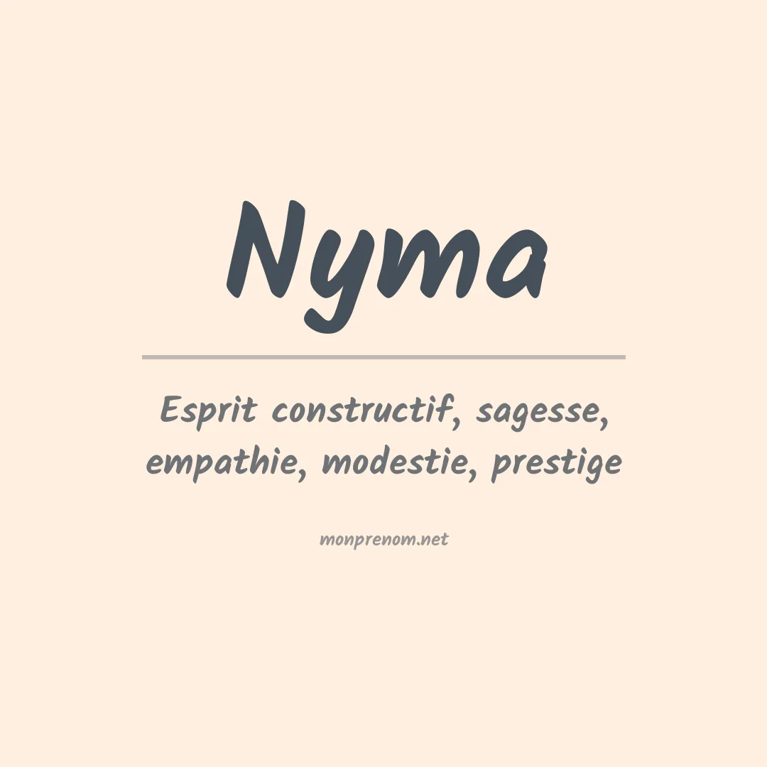 Signification du prénom Nyma