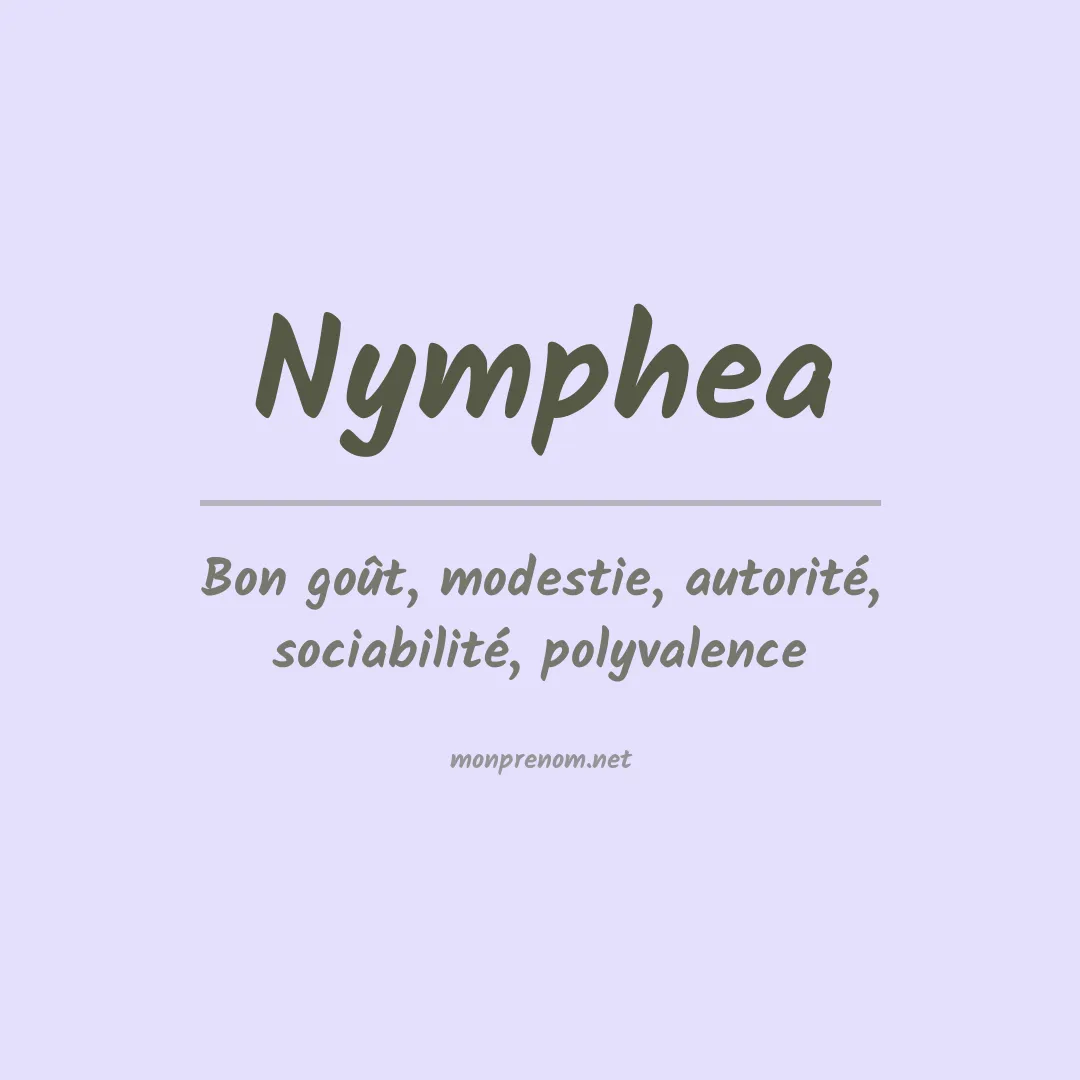 Signification du prénom Nymphea