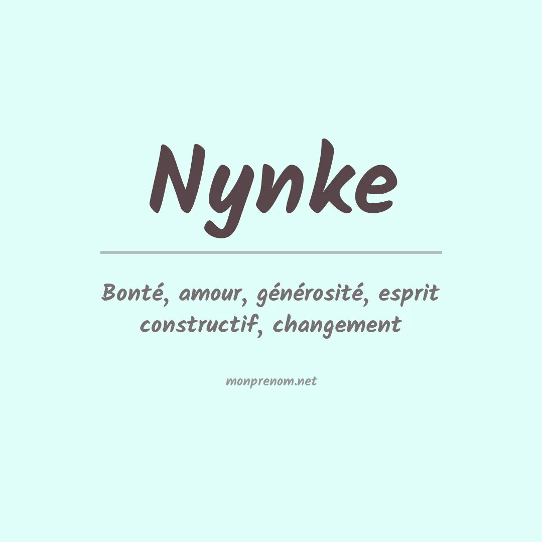 Signification du prénom Nynke
