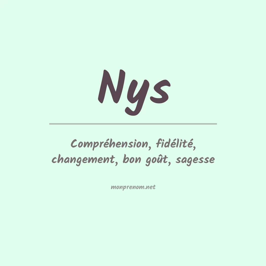 Prénom Nys