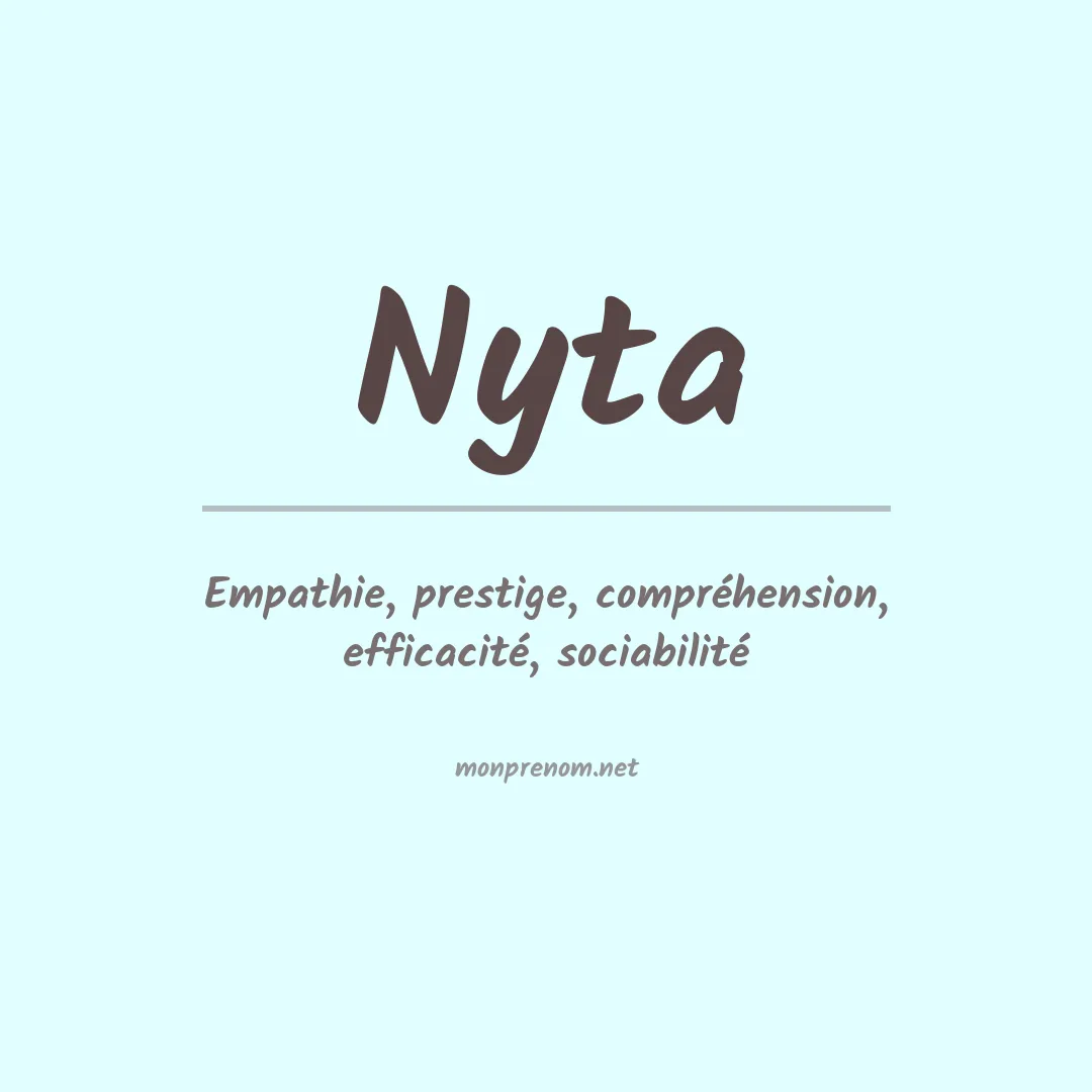 Signification du prénom Nyta