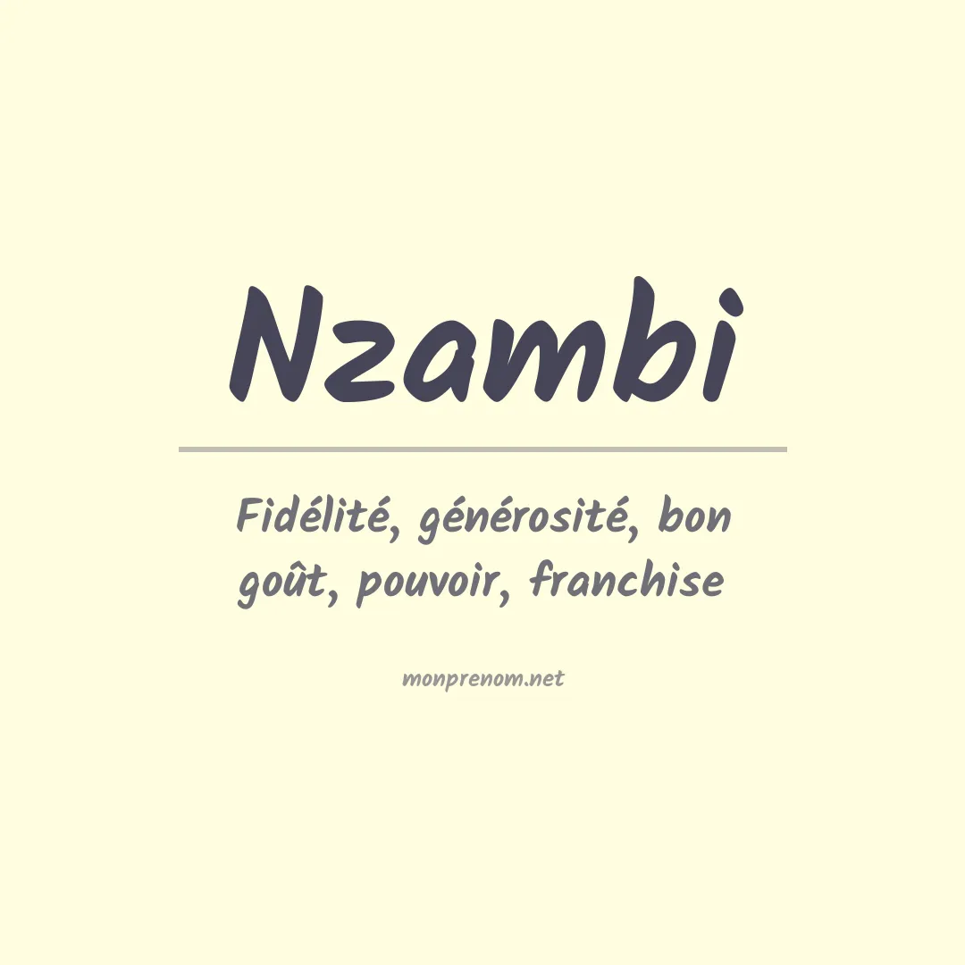 Prénom Nzambi