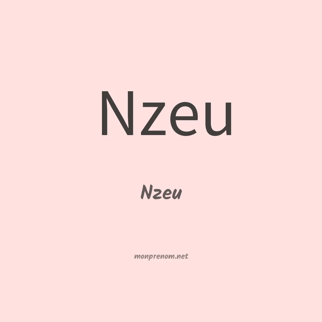 Nzeu en chinois