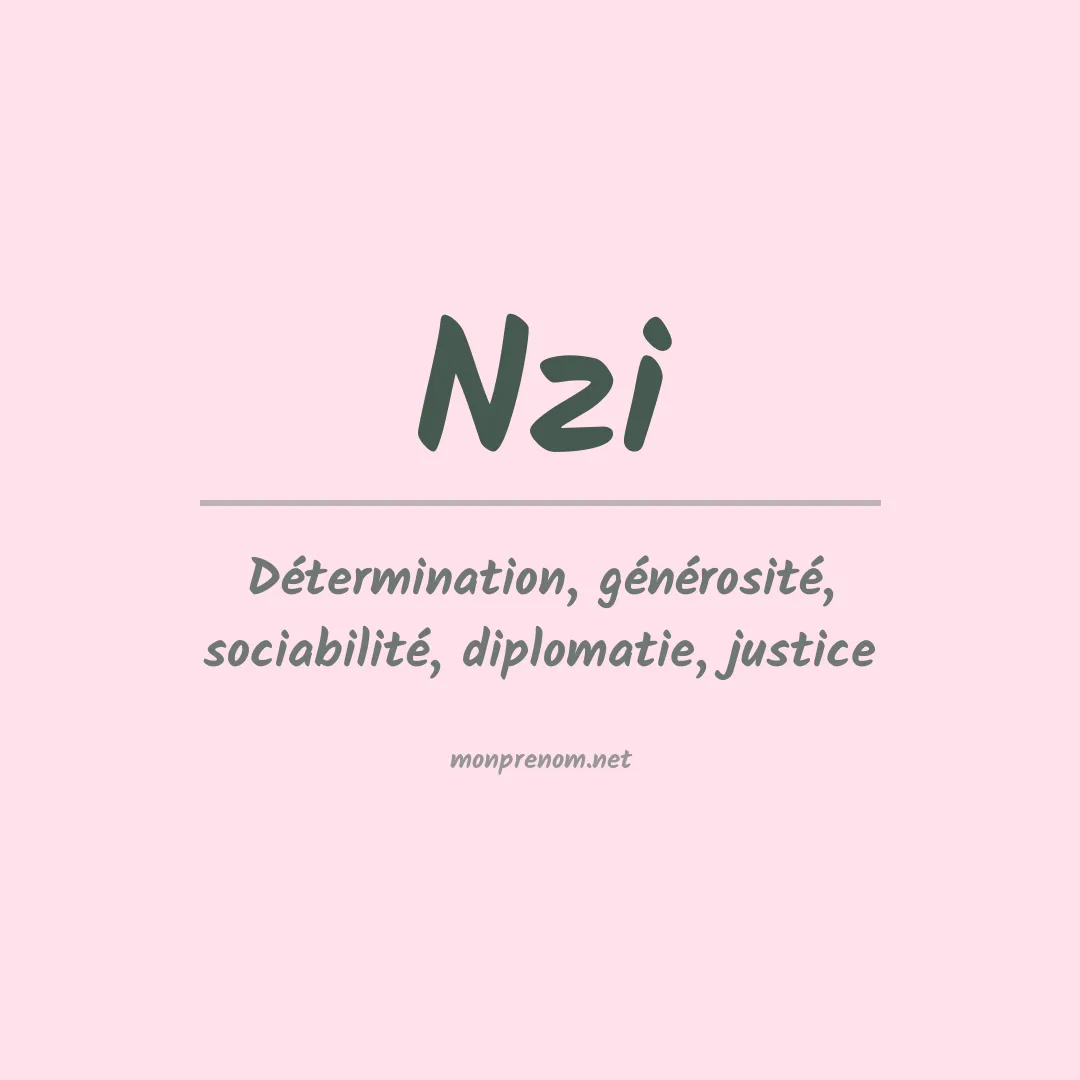 Signification du prénom Nzi