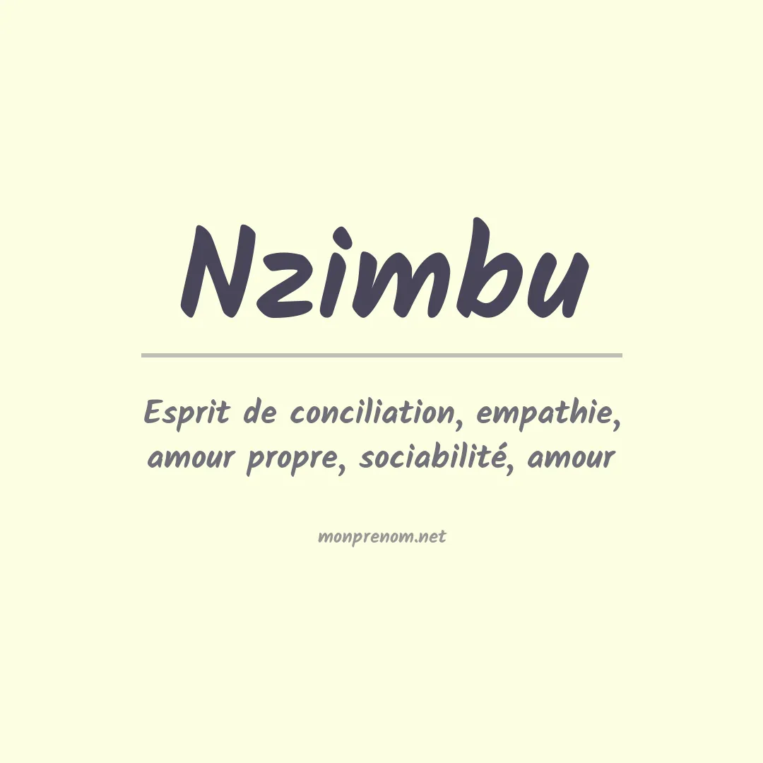 Signification du prénom Nzimbu