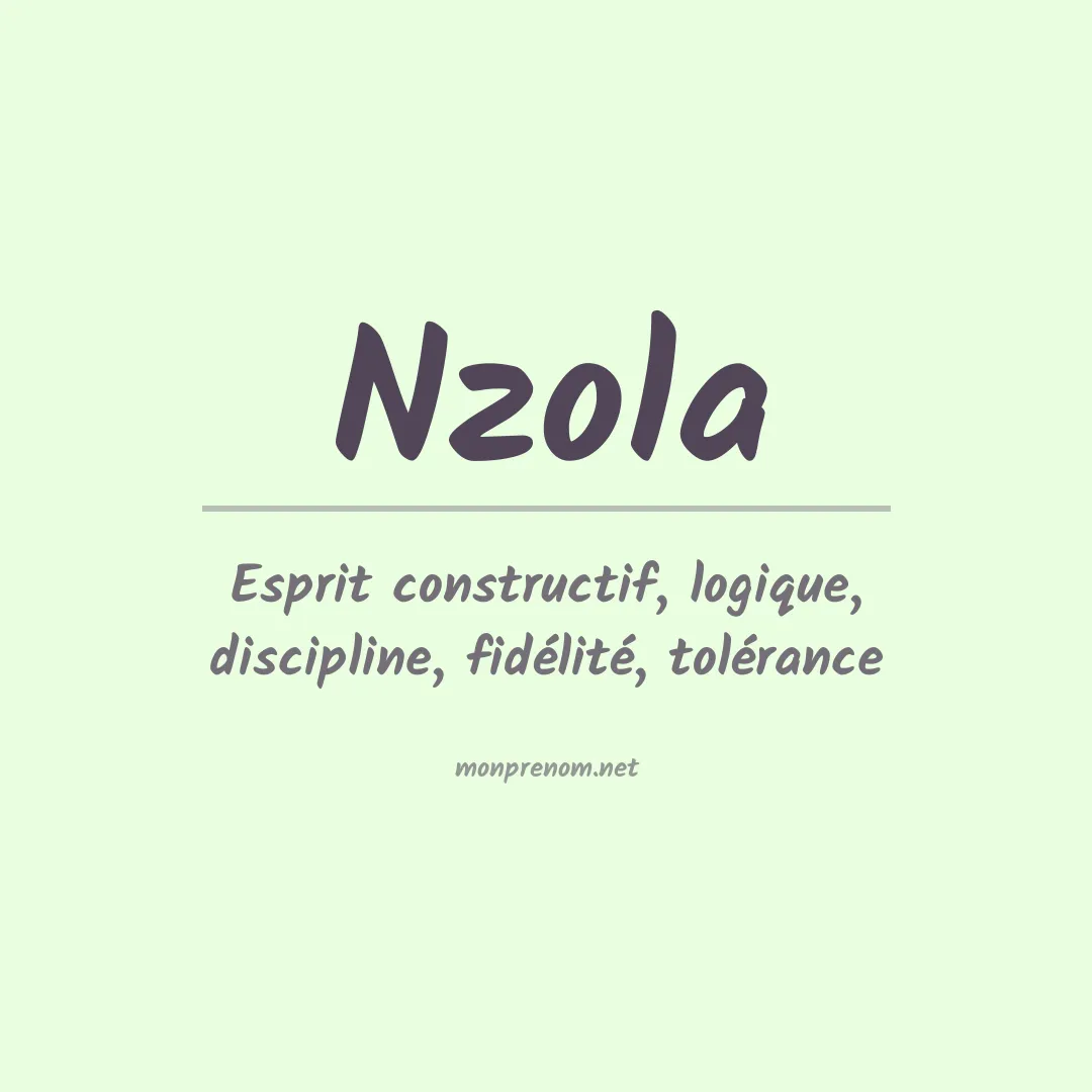 Signification du prénom Nzola