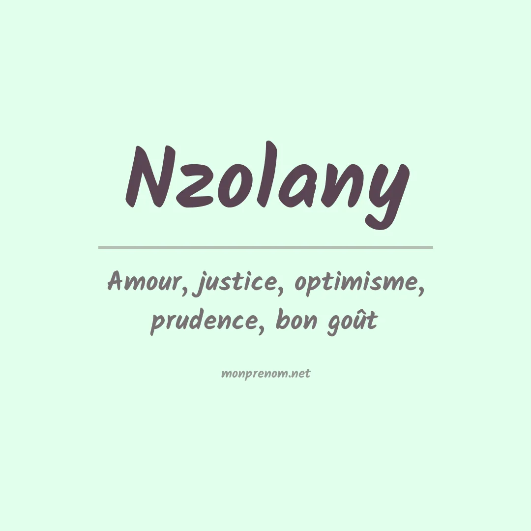 Signification du prénom Nzolany
