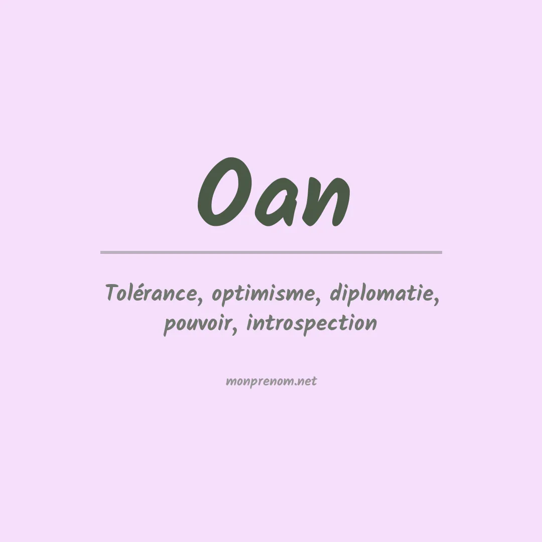 Signification du prénom Oan