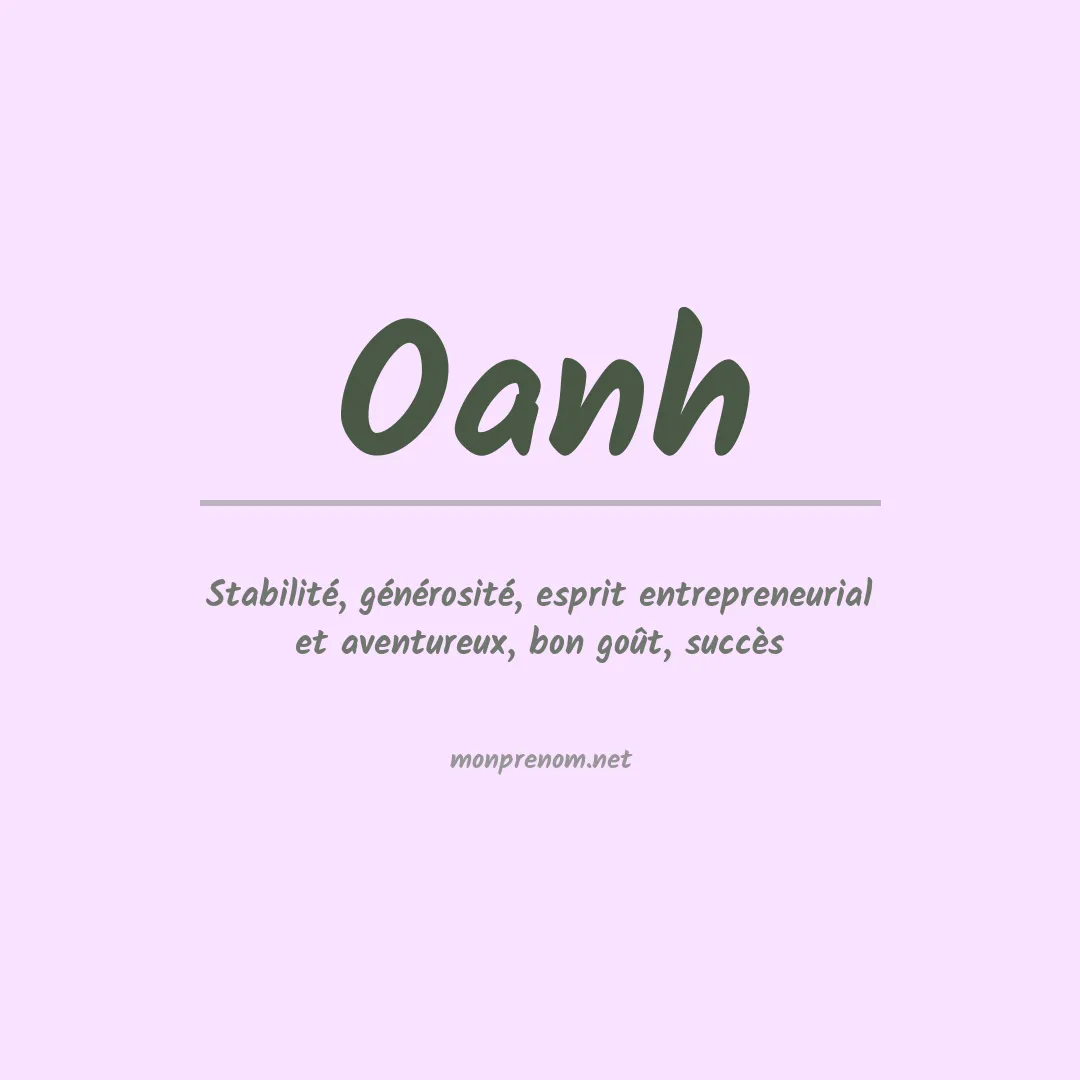 Signification du prénom Oanh
