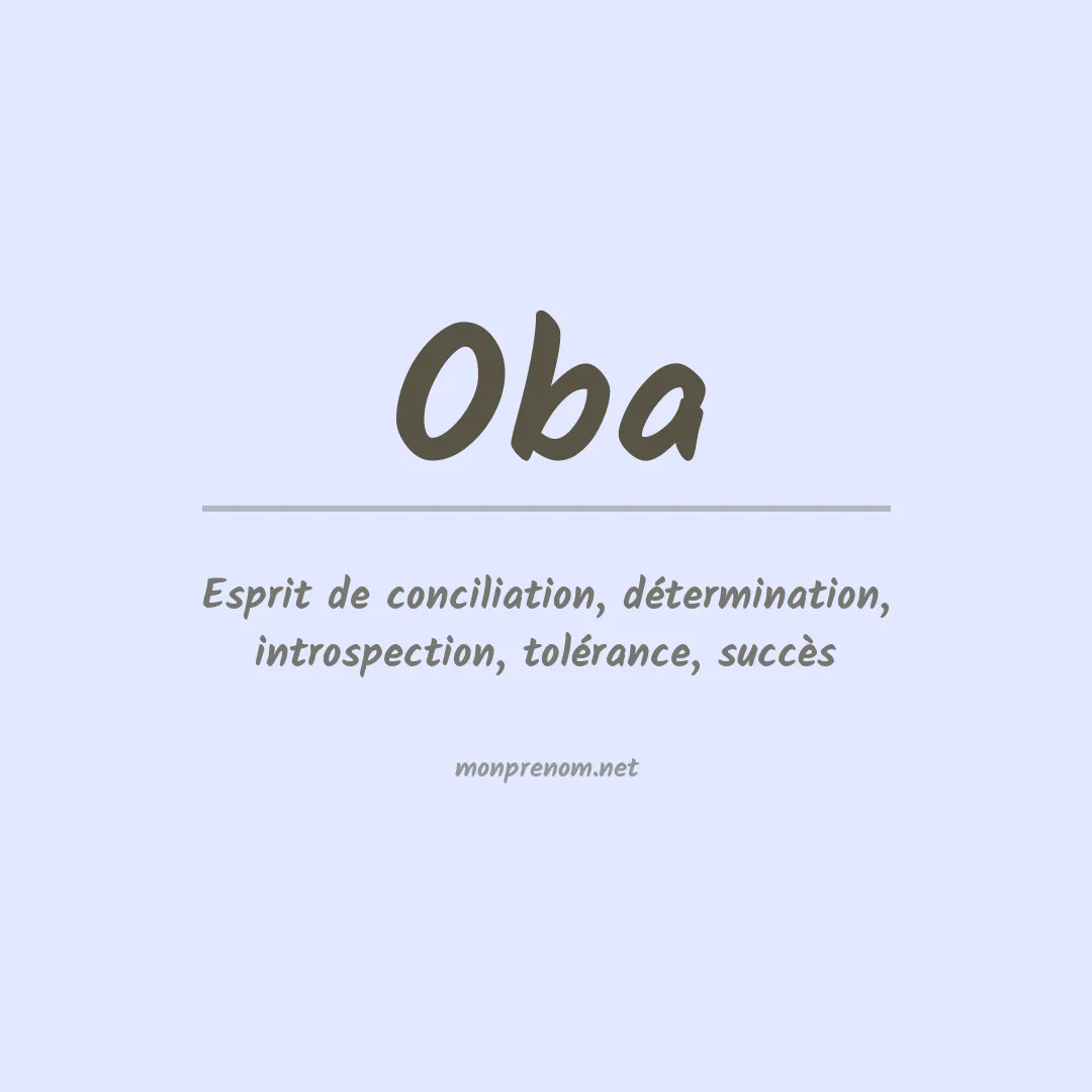 Prénom Oba