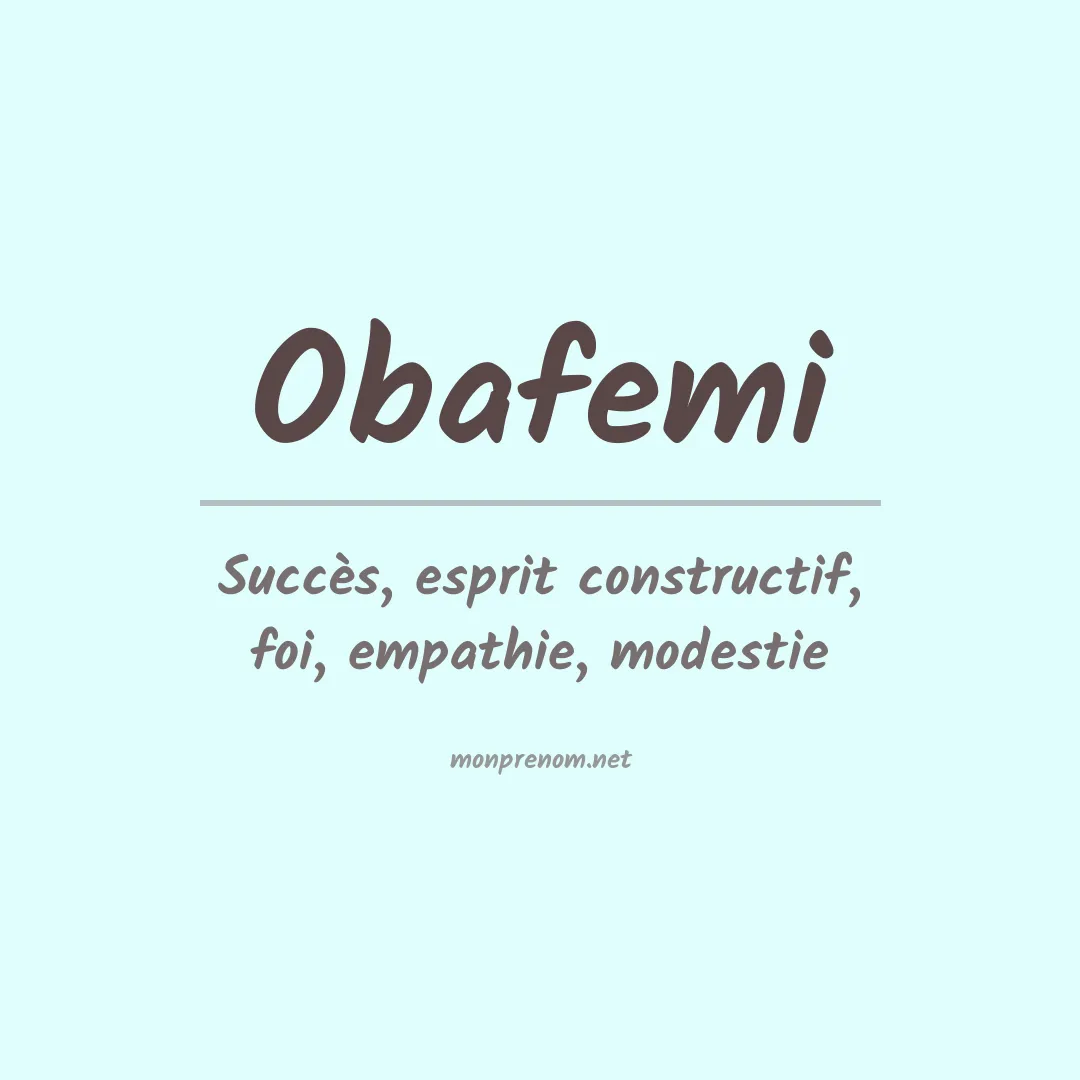 Prénom Obafemi
