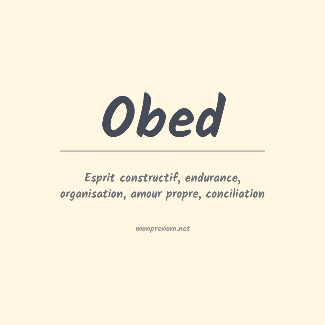 Prénom Obed