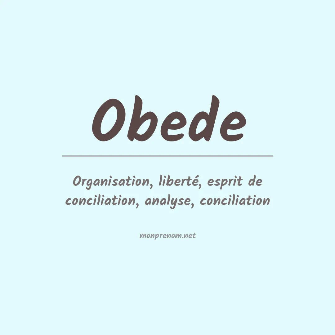 Prénom Obede