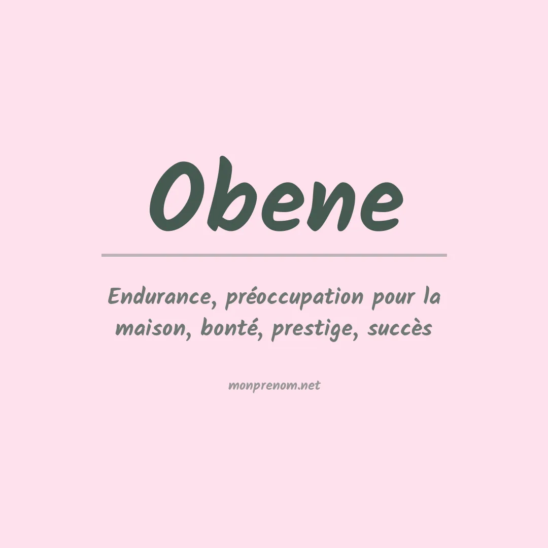 Prénom Obene