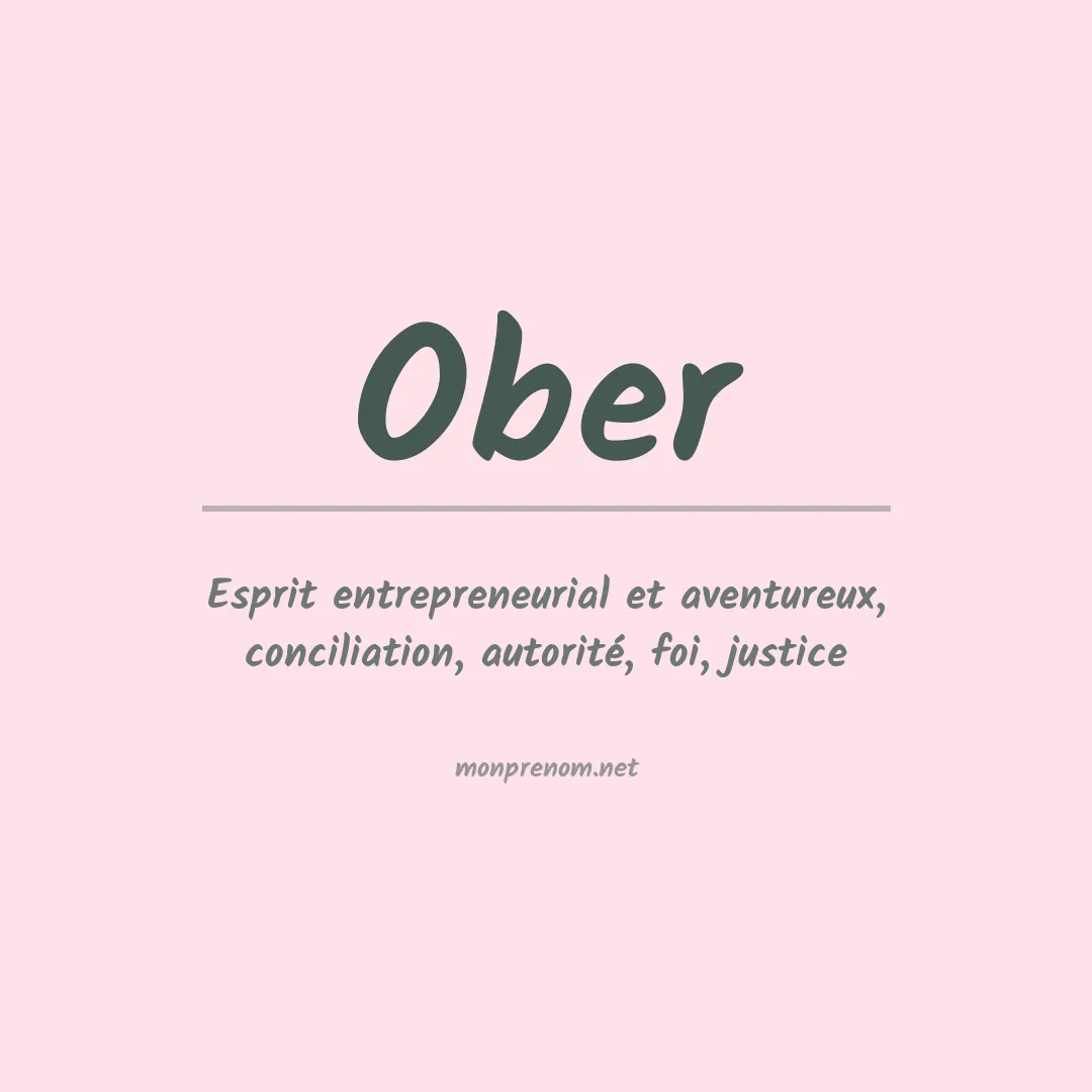 Prénom Ober