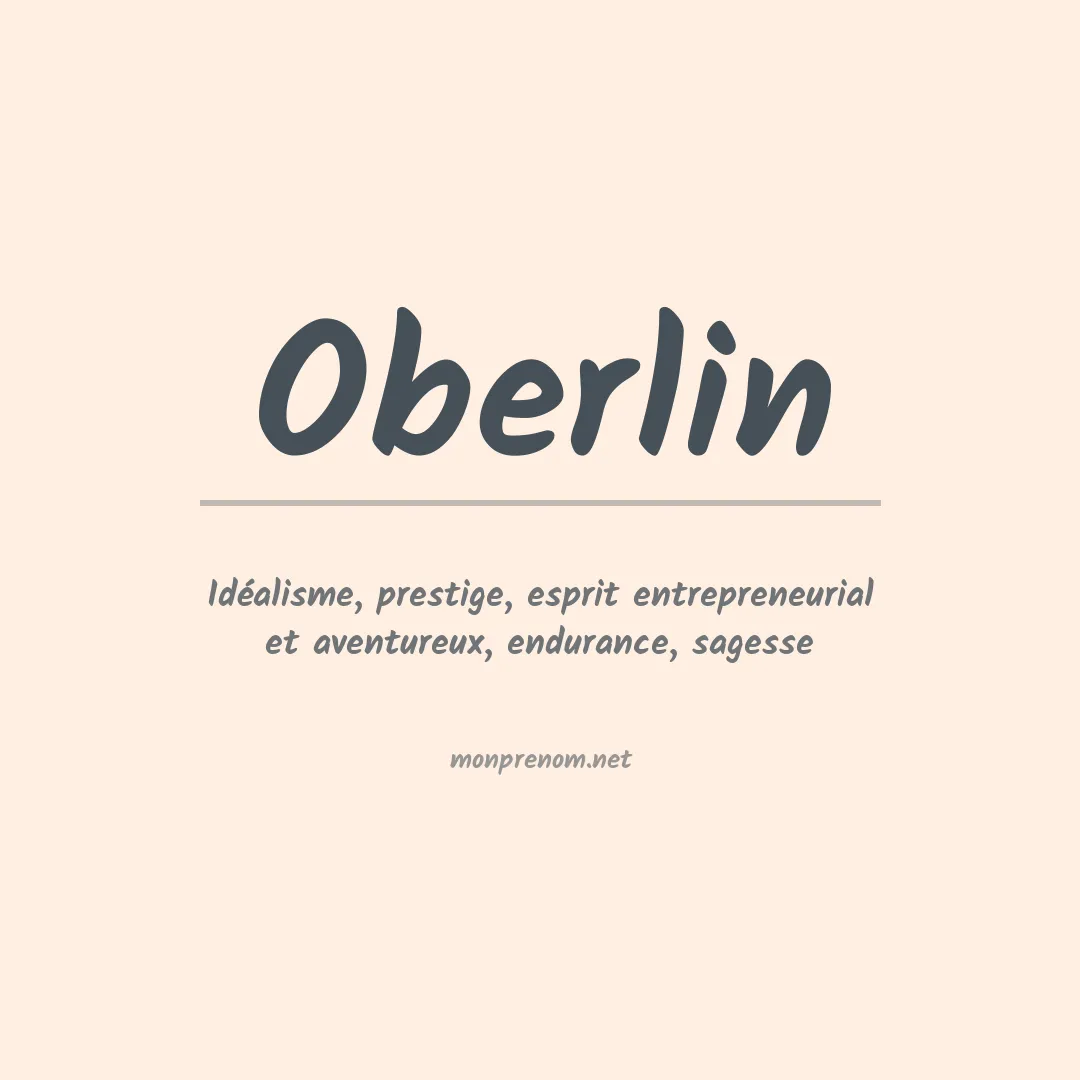 Prénom Oberlin