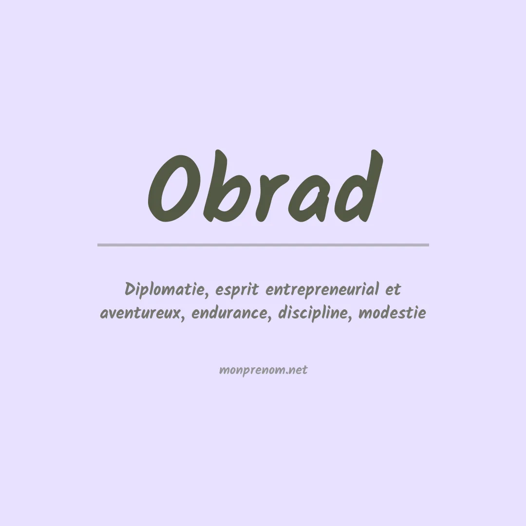Signification du prénom Obrad