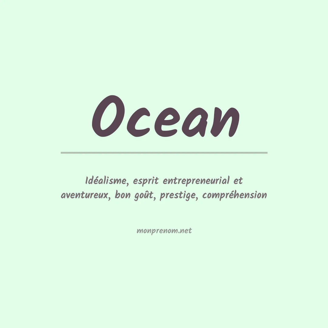 Prénom Ocean