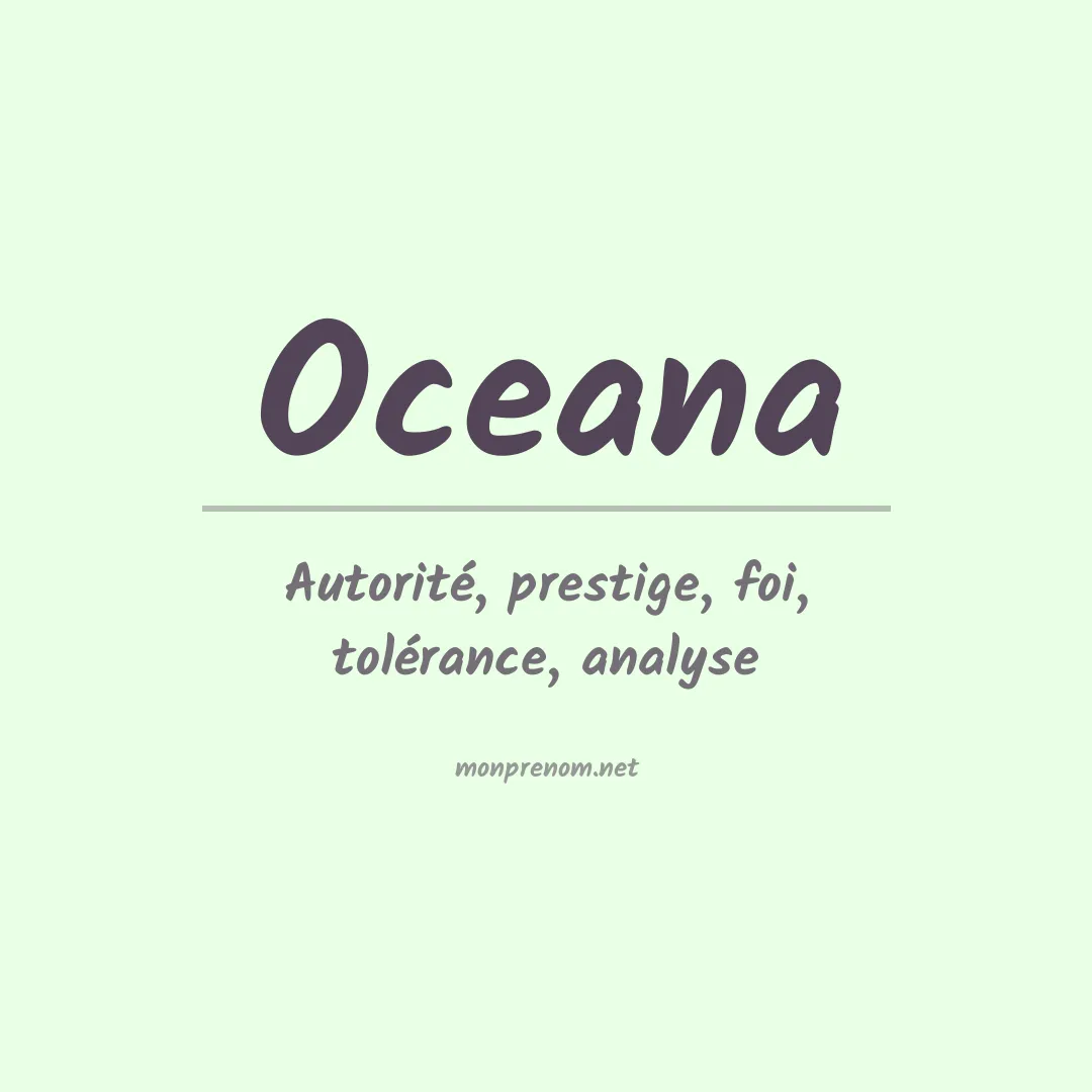 Prénom Oceana