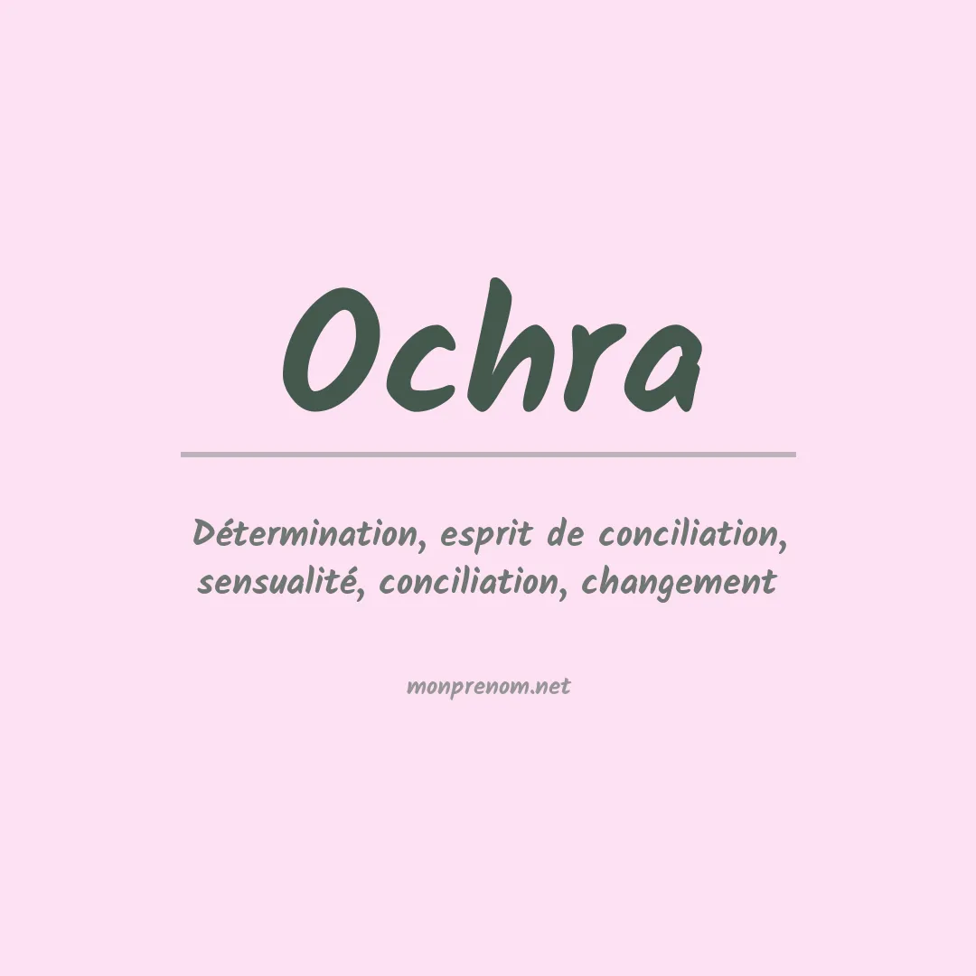 Signification du prénom Ochra