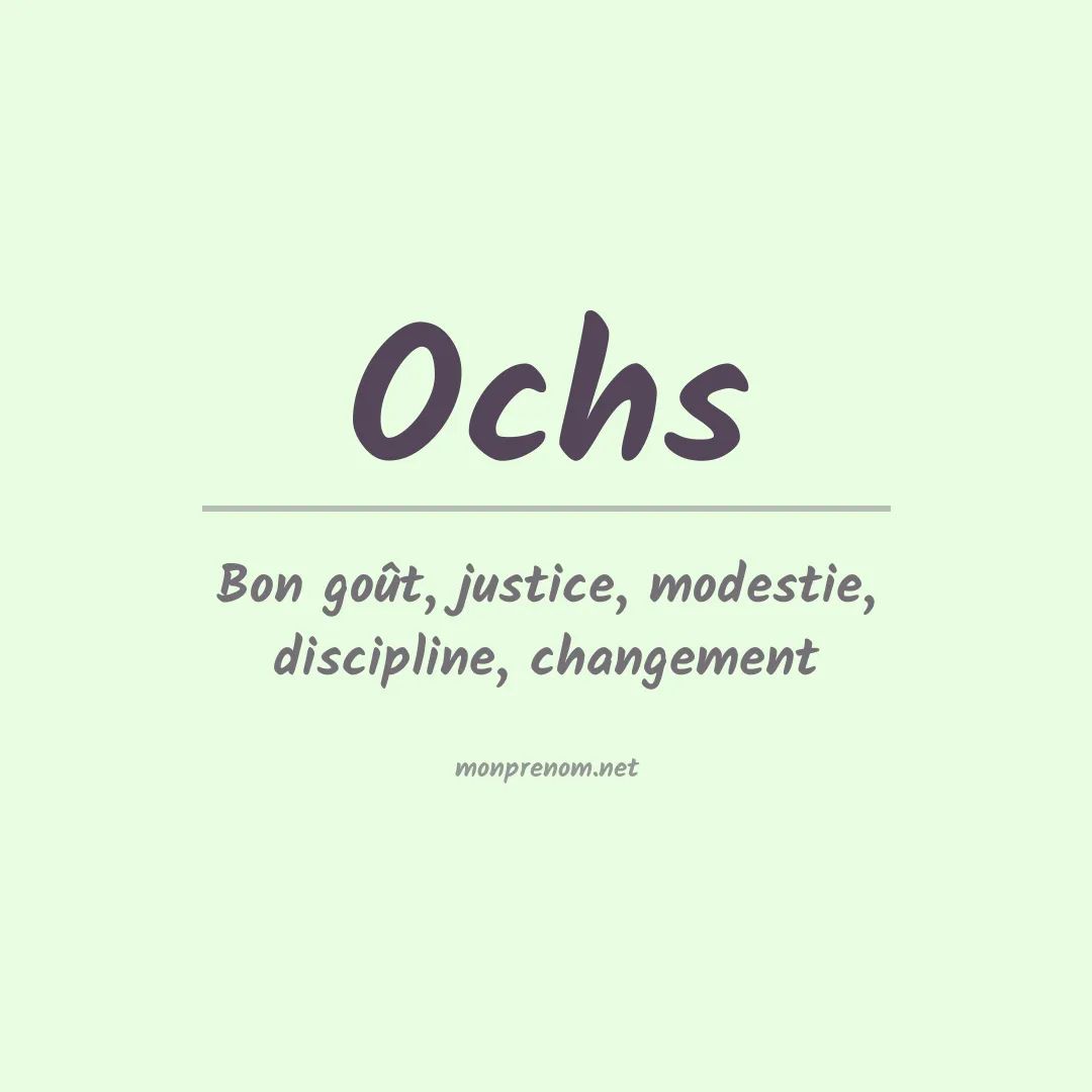 Prénom Ochs