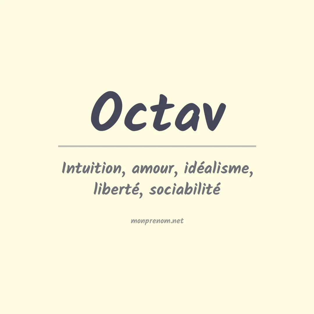 Signification du prénom Octav