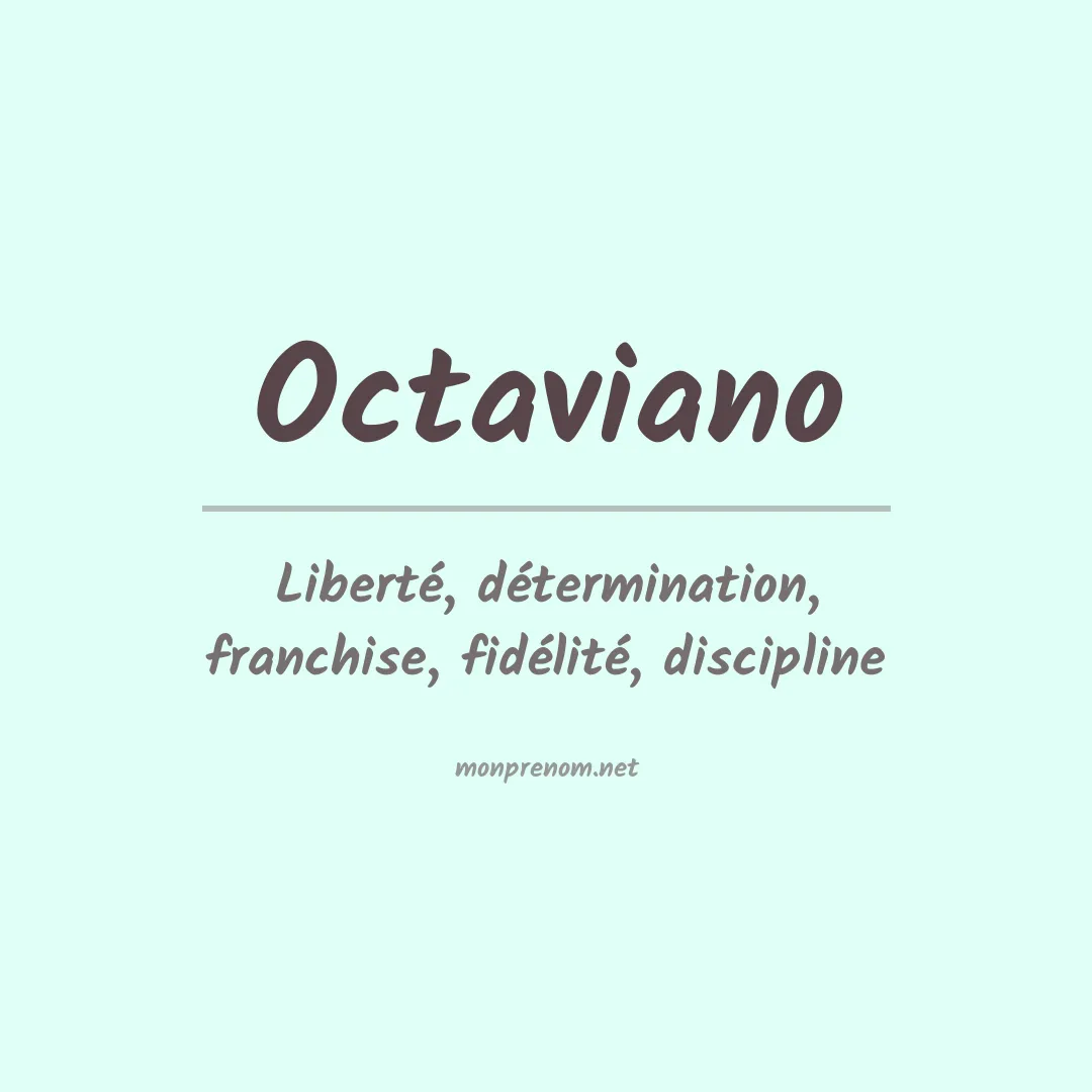 Prénom Octaviano