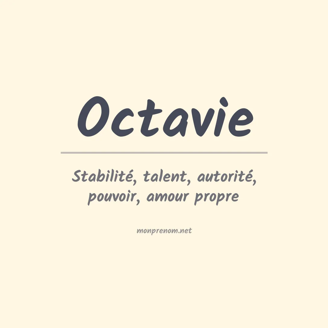 Prénom Octavie