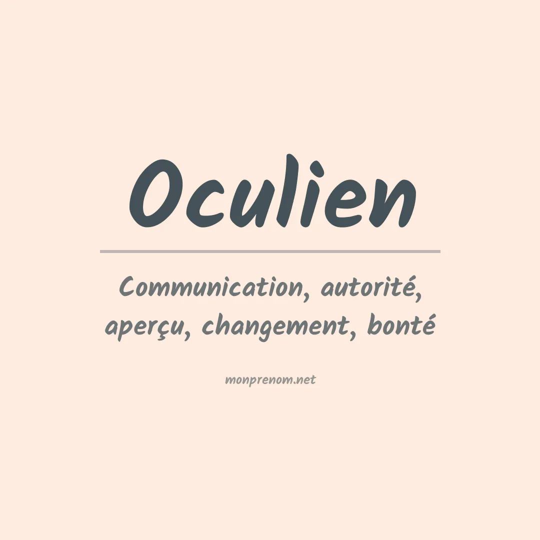 Signification du prénom Oculien