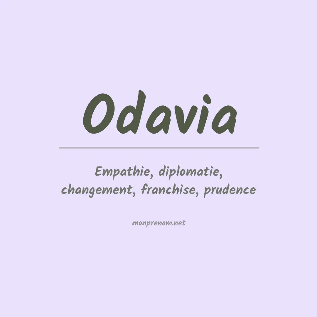 Signification du prénom Odavia