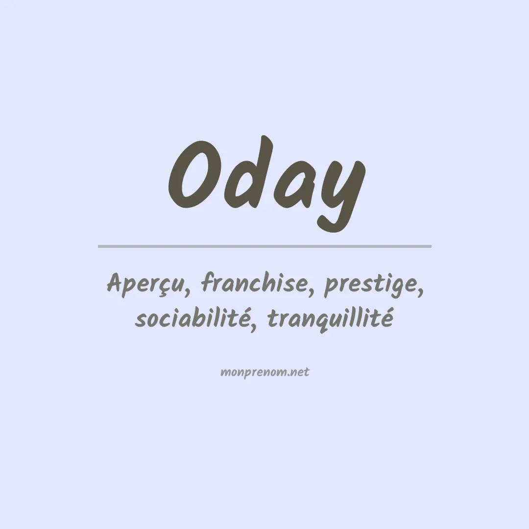 Prénom Oday