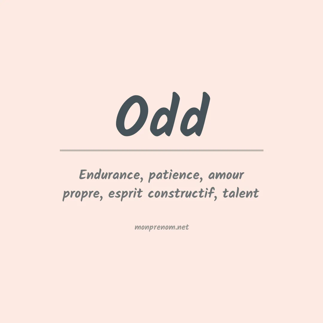 Prénom Odd