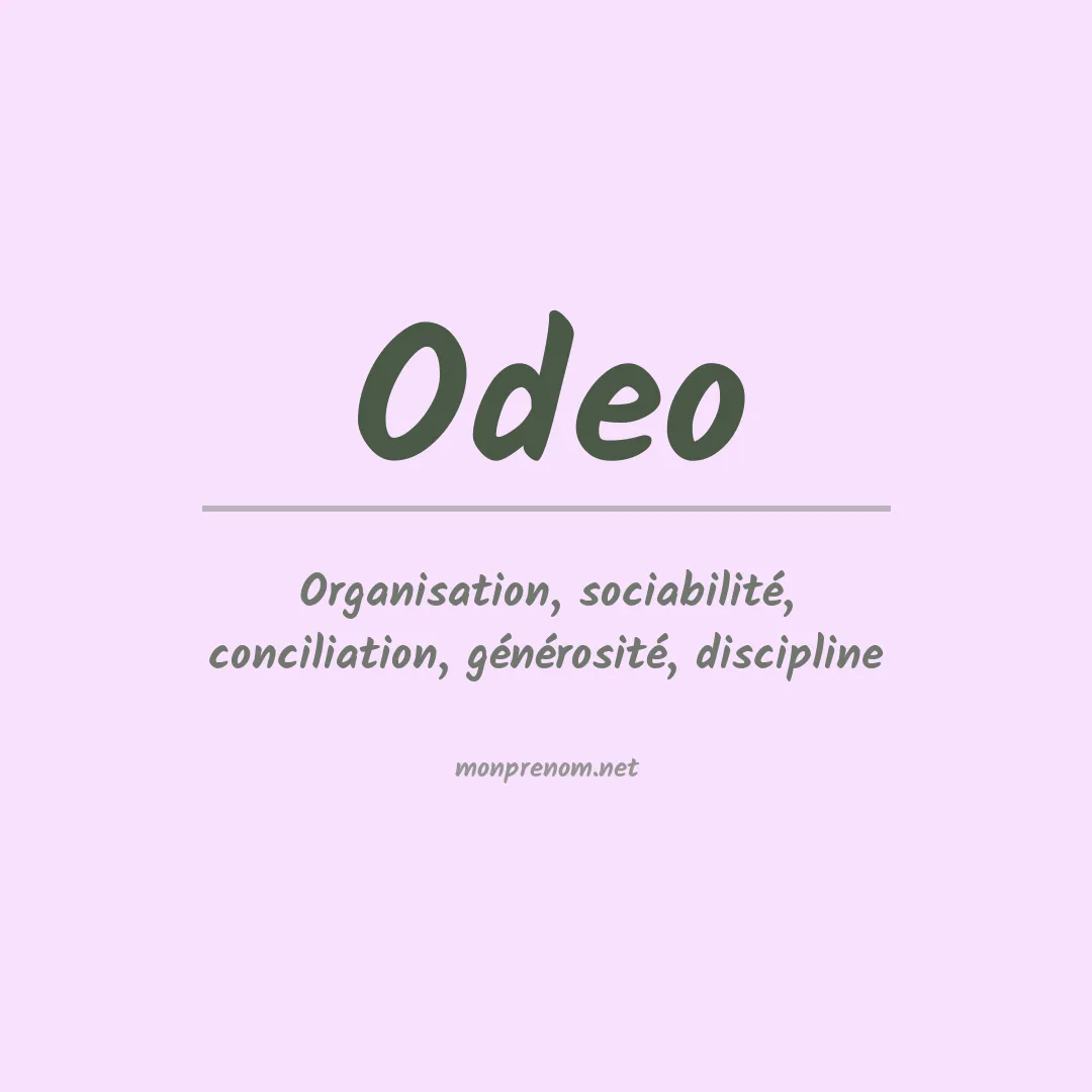 Signification du prénom Odeo