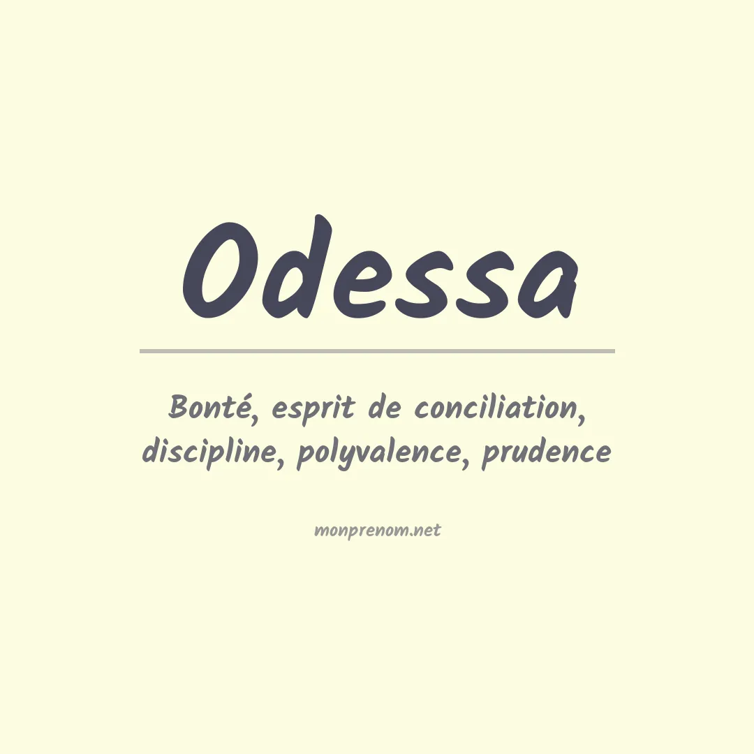 Signification du prénom Odessa