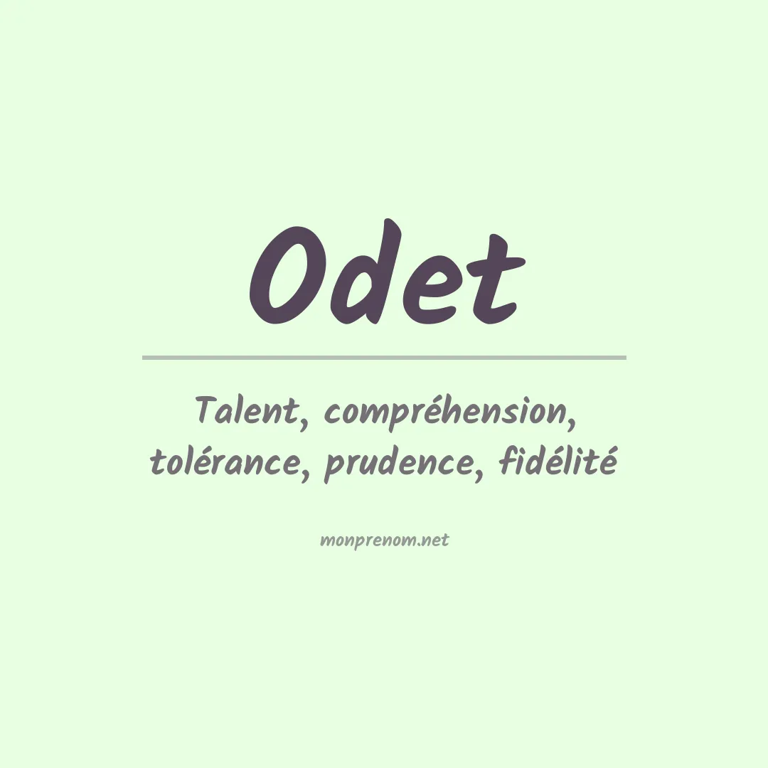 Prénom Odet