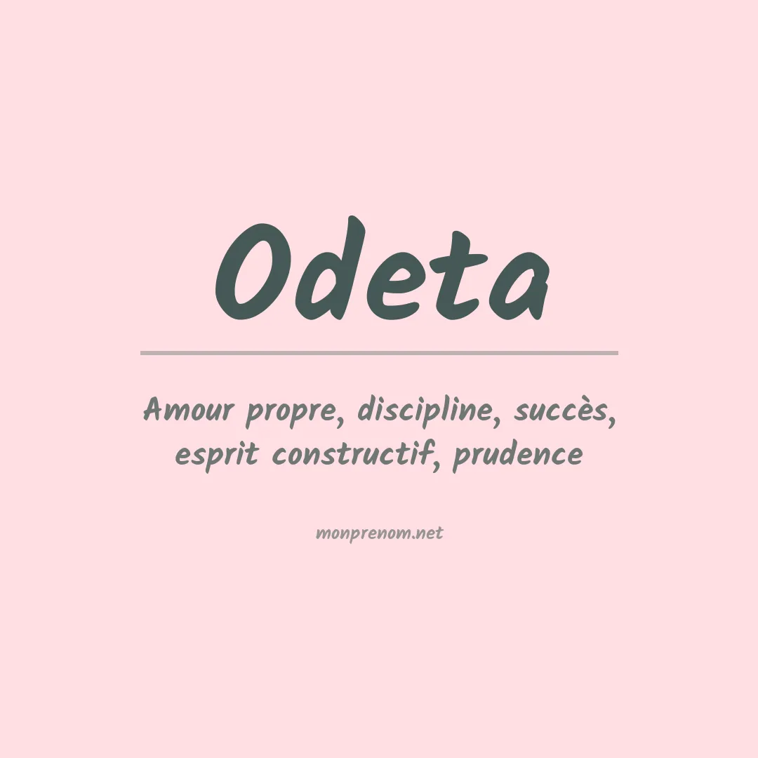 Prénom Odeta