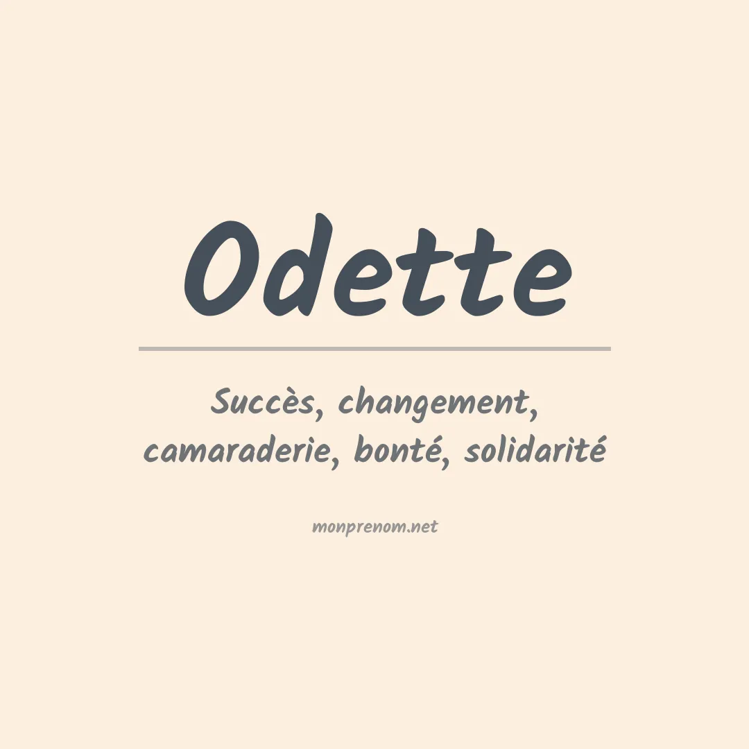 Prénom Odette