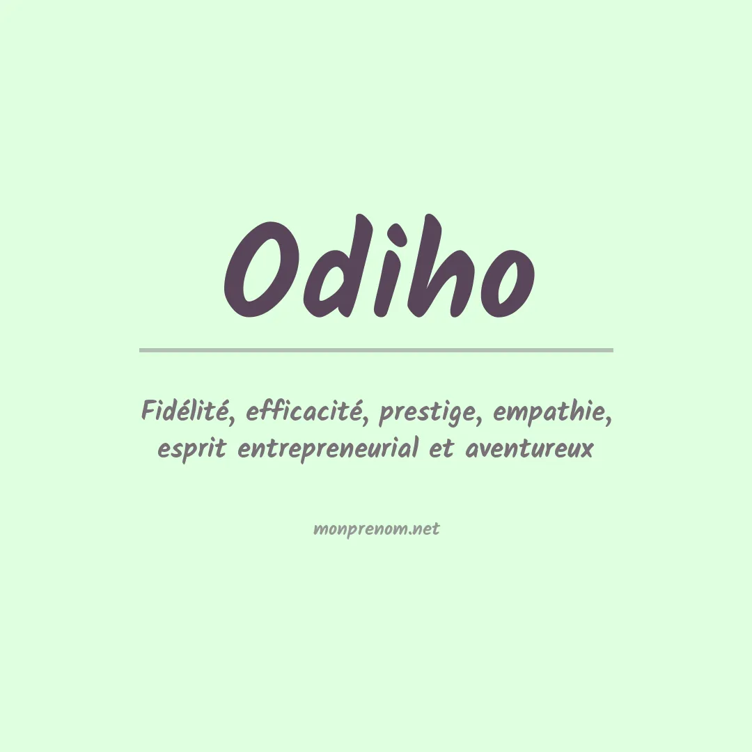 Signification du prénom Odiho