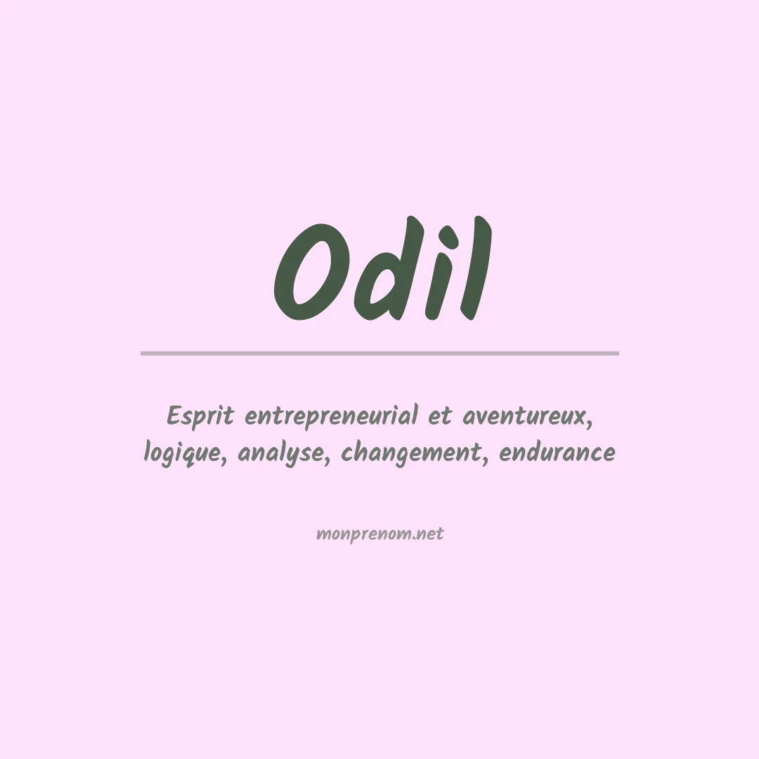 Signification du prénom Odil