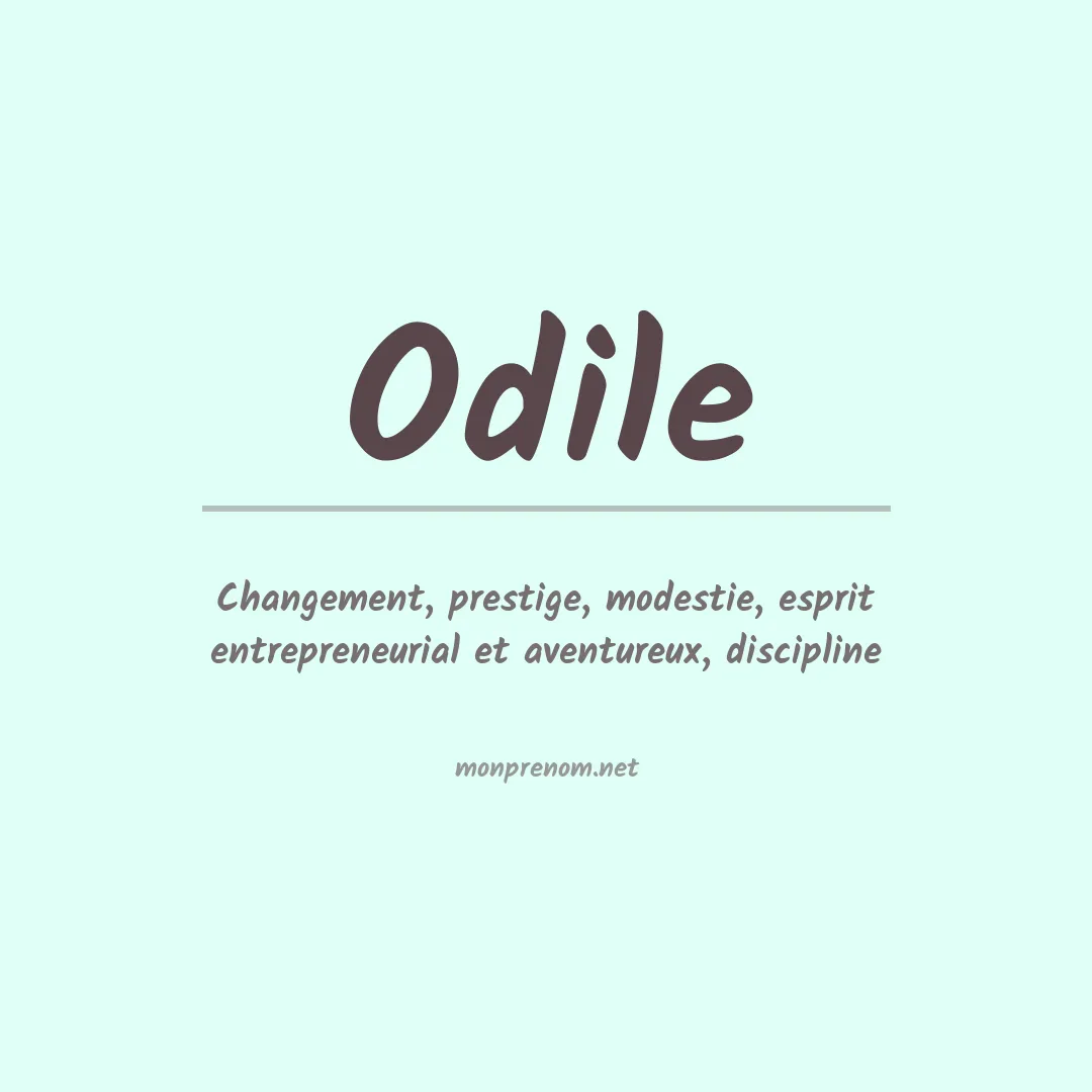 Prénom Odile