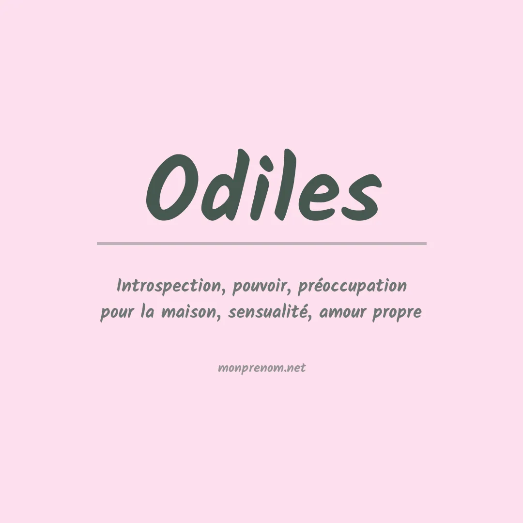 Signification du prénom Odiles