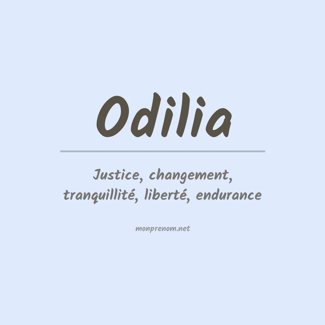 Signification du prénom Odilia